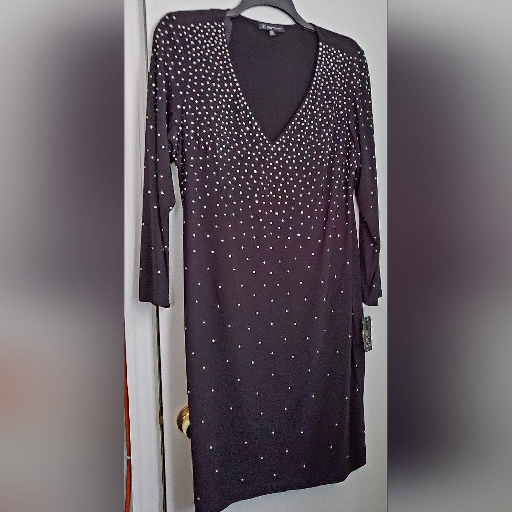 INC Elegant Black Beaded Dress - Picture 2 of 7